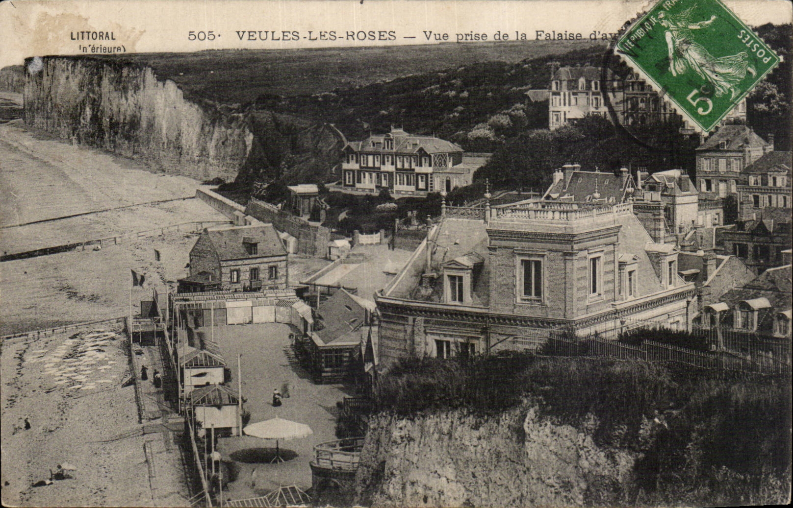 Veules les Roses - Vue prise de la Falaise - CPA 