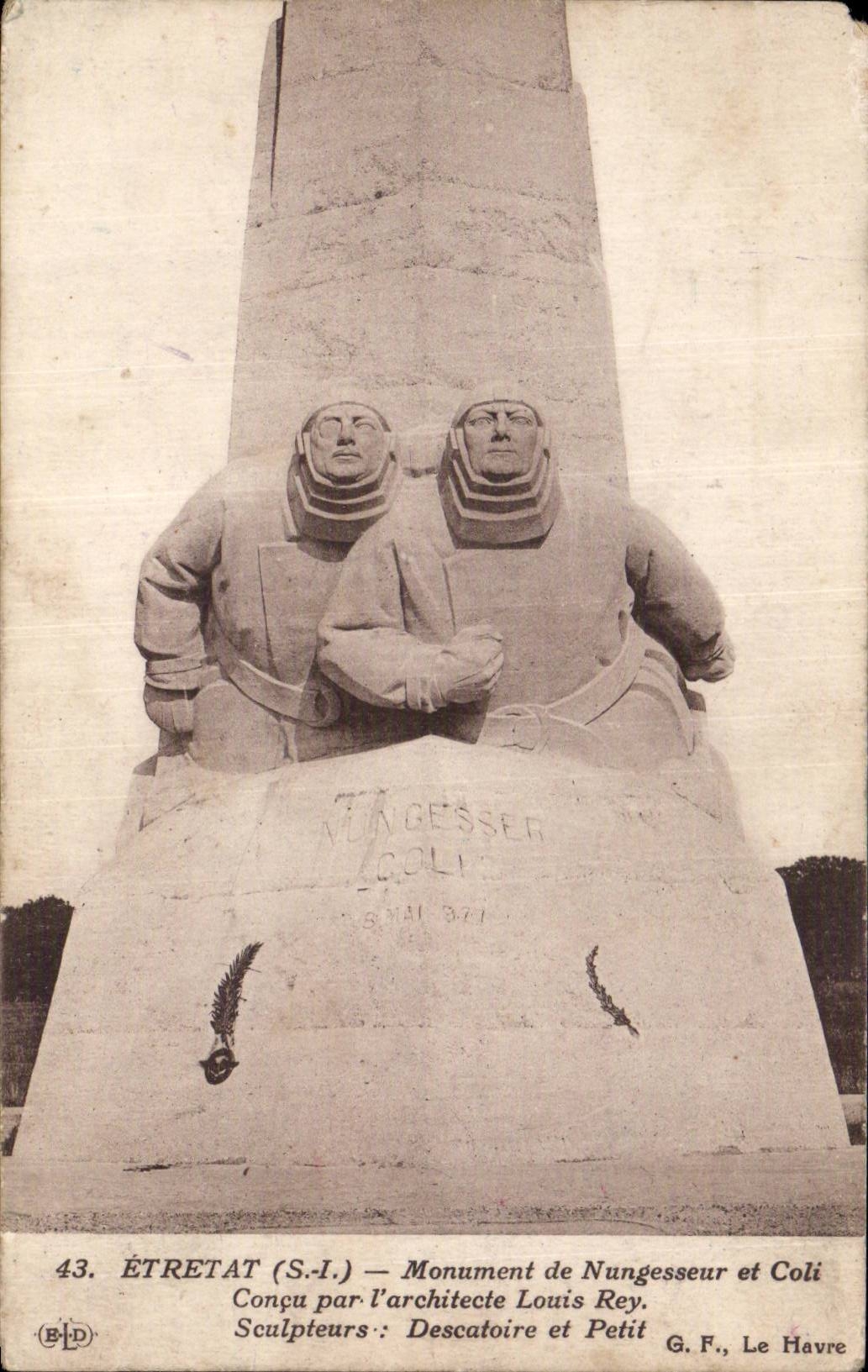 Etretat - Monument de Nungesseur et Coli - CPA 