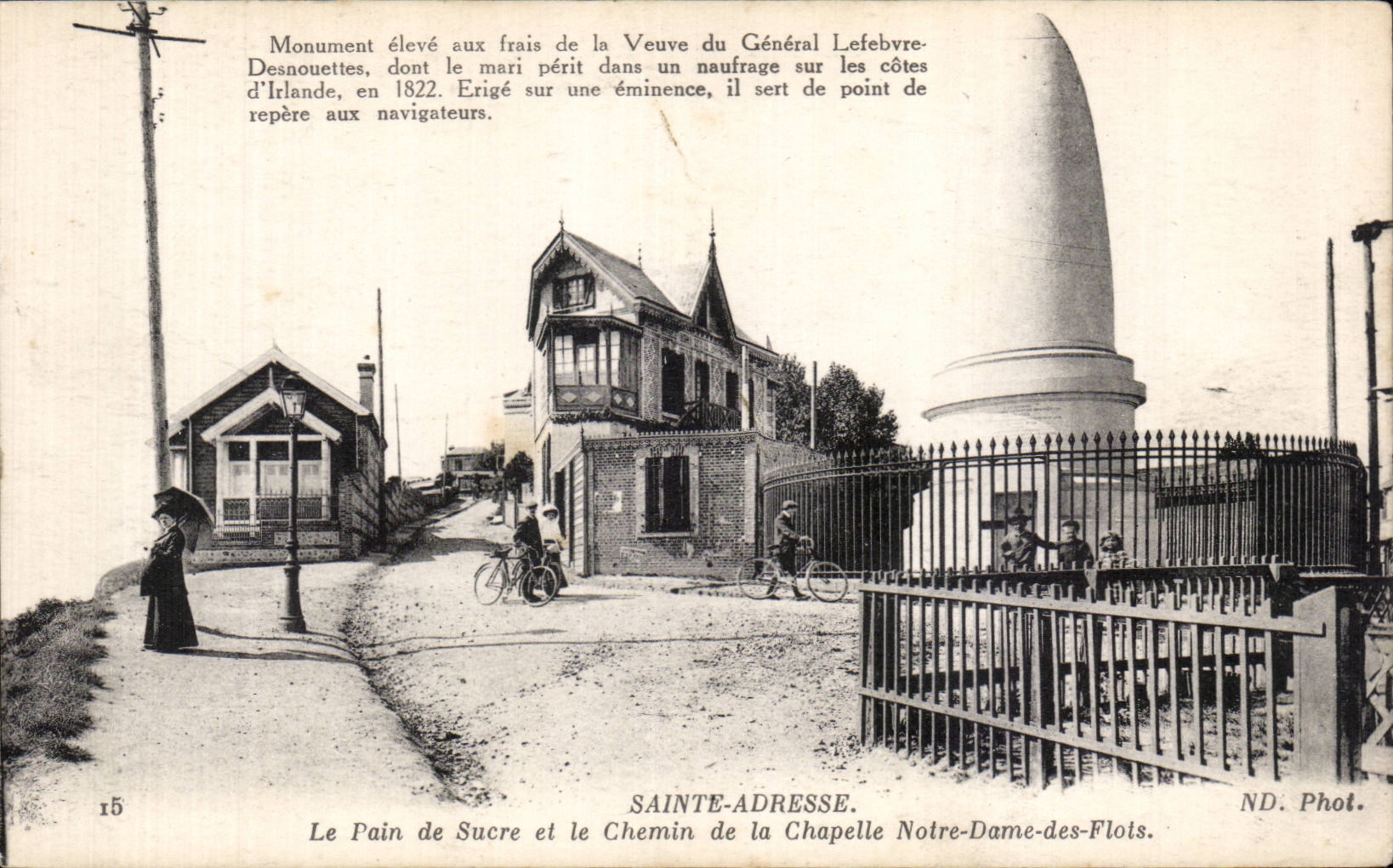 Sainte Adresse - Le Pain de Sucre et le Chemin de la Chapelle Notre Dame des Flots - CPA 
