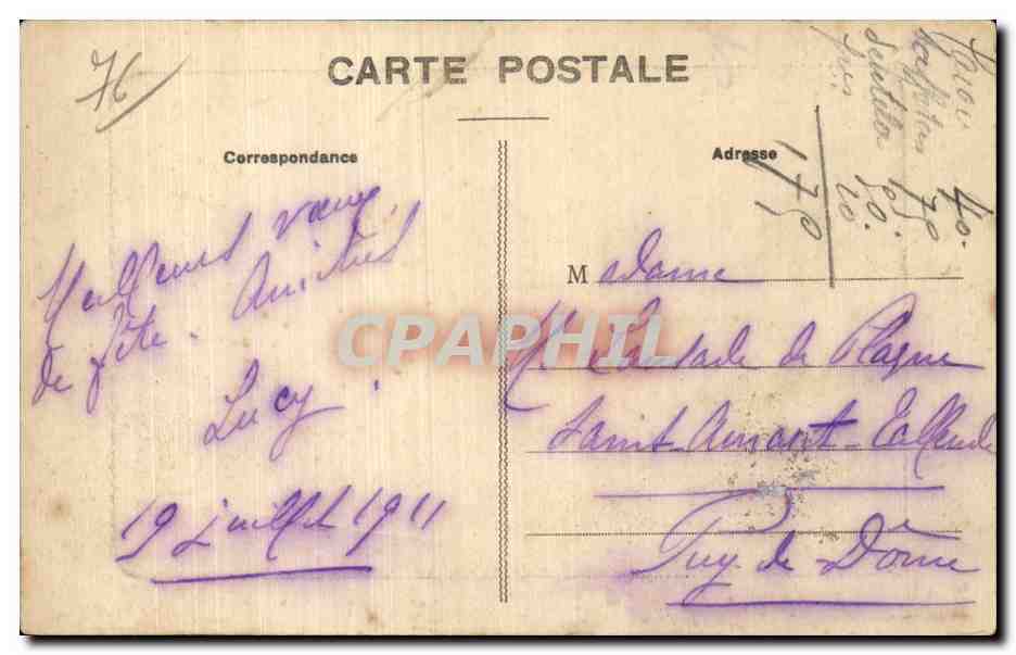 Dieppe - Le Vieux Chateau - CPA  — Verso