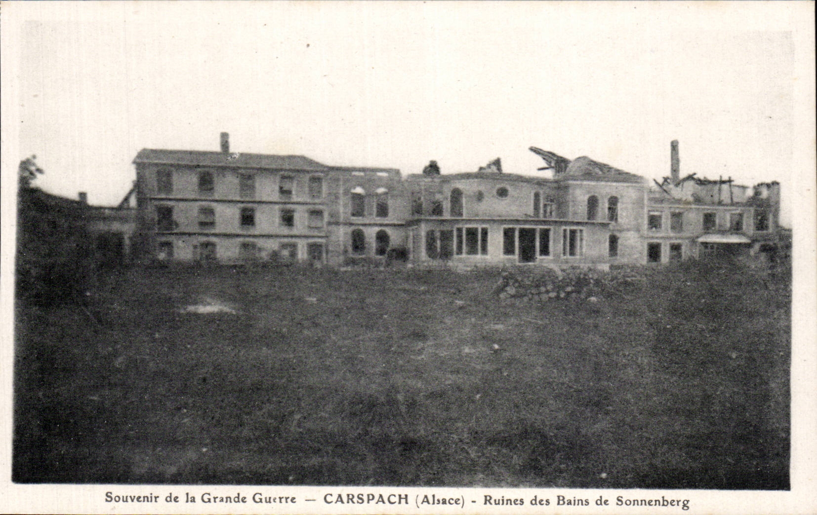 Ruinen der Sonnenberg-Bäder — Carspach (Elsass) — Erinnerung an den Großen Krieg