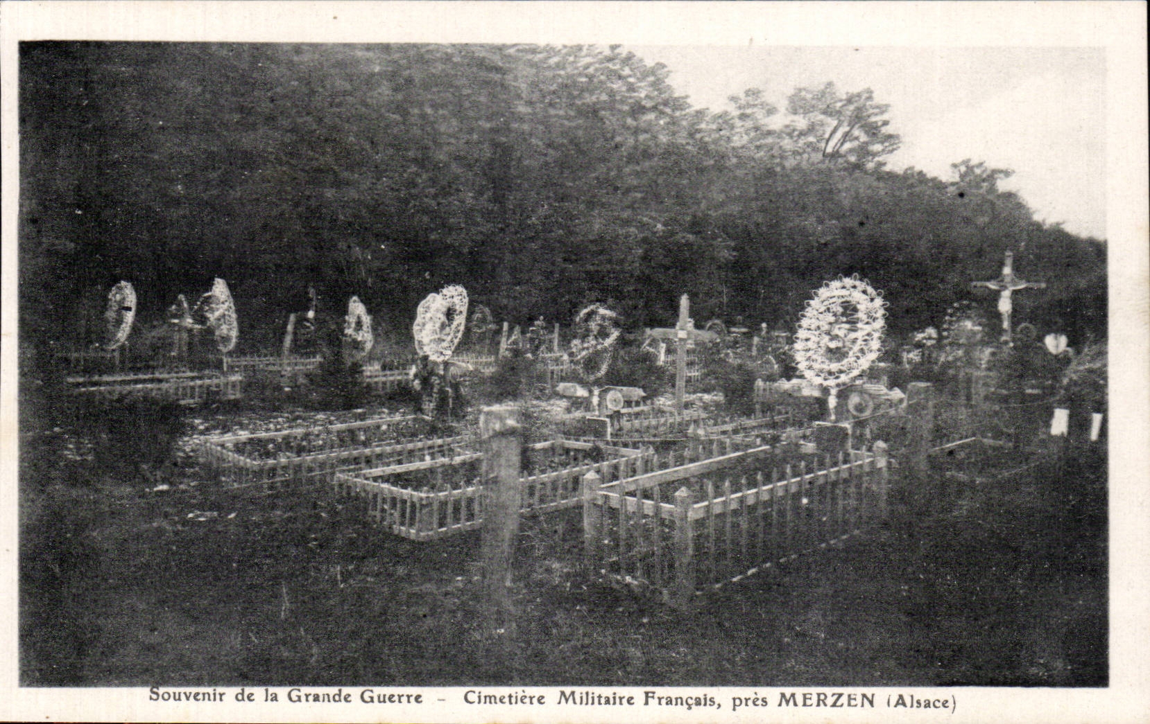 Cimetière Militaire Français près MERZEN (Alsace) — Souvenir de la Grande Guerre — J. Kunz, éditeur, Gonwiller