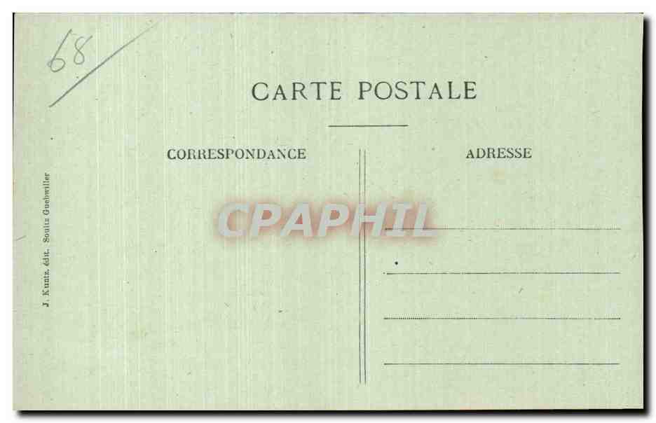 Cimetière Militaire Français près MERZEN (Alsace) — Souvenir de la Grande Guerre — J. Kunz, éditeur, Gonwiller — Rückseite