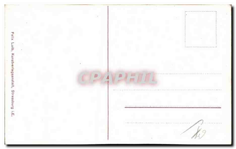 Strasbourg - Nid de Cigogne - Storchennest - oiseau - bird - CPA — Verso