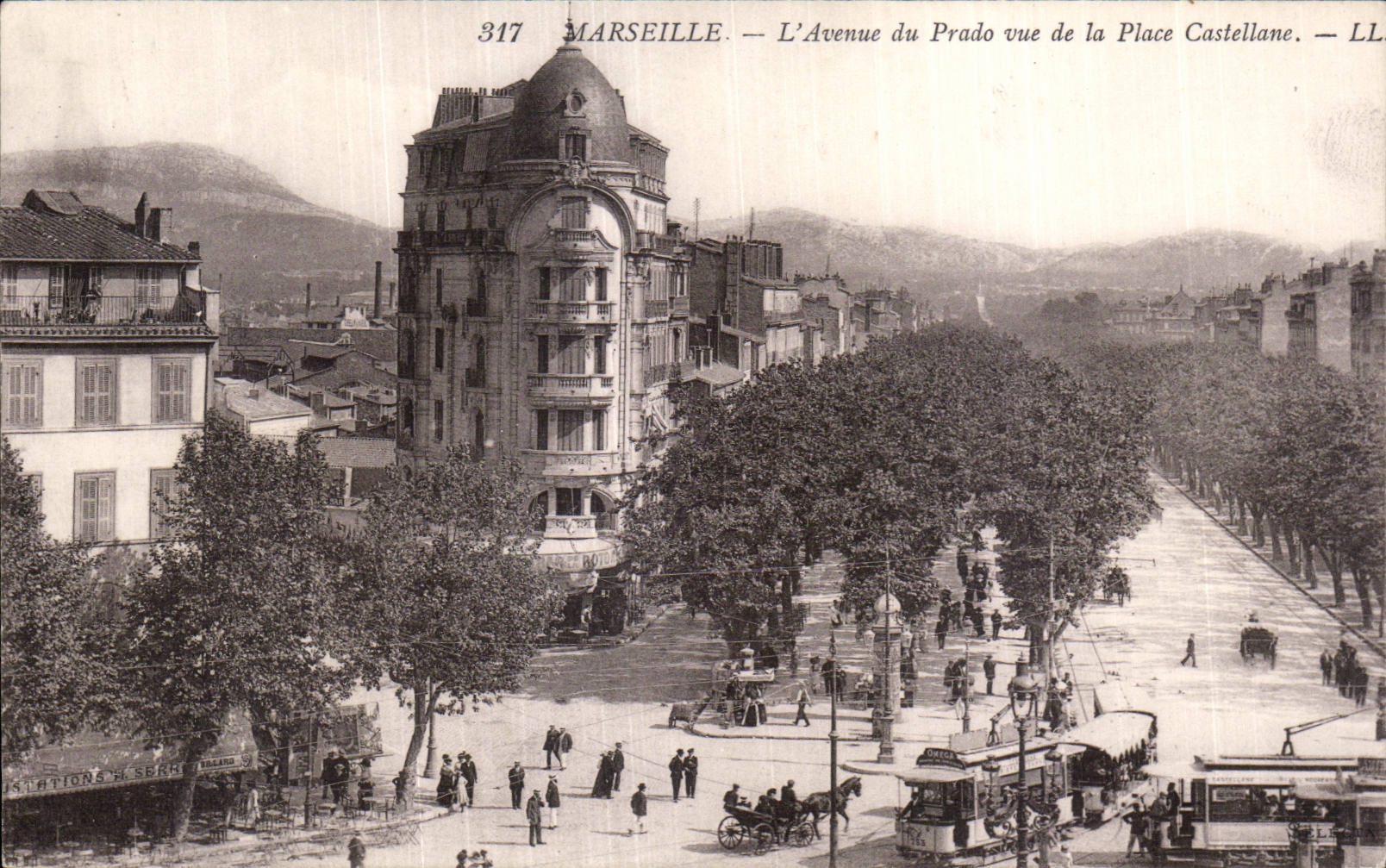 Marseille - L Avenue du Prado - Place Castellane - CPA 