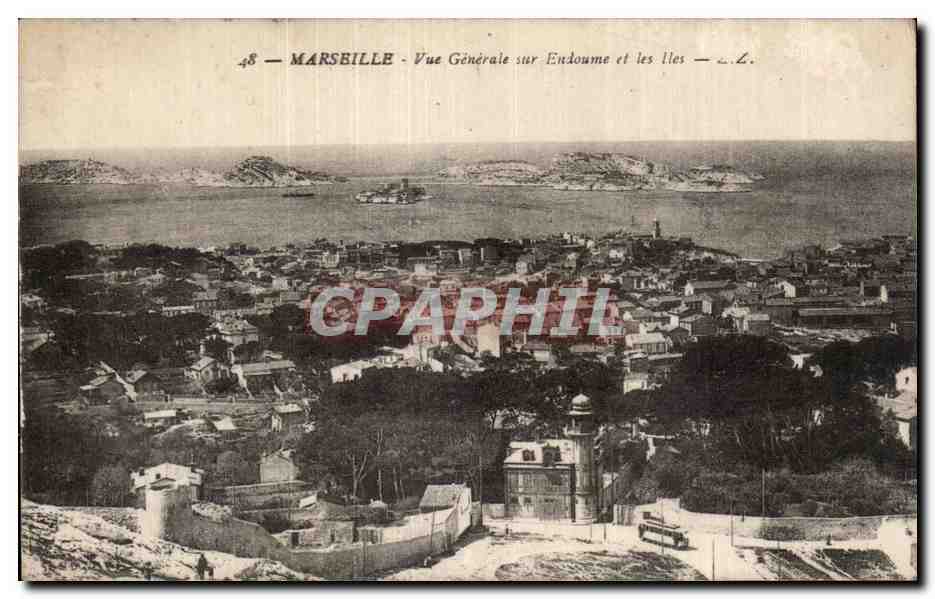Marseille - Vue Generale sur Endoume et les iles - CPA 