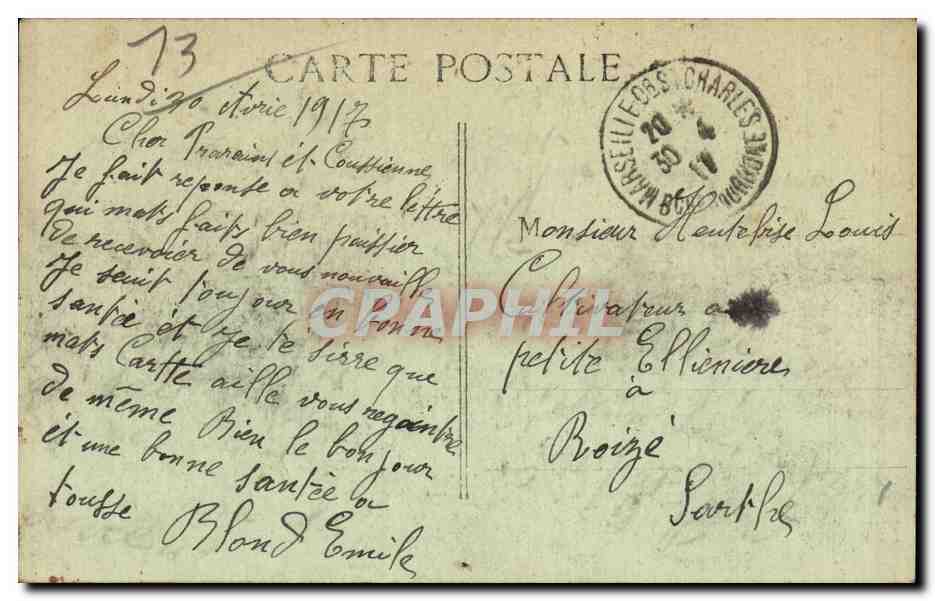 Marseille - Vue Generale sur Endoume et les iles - CPA  — Verso