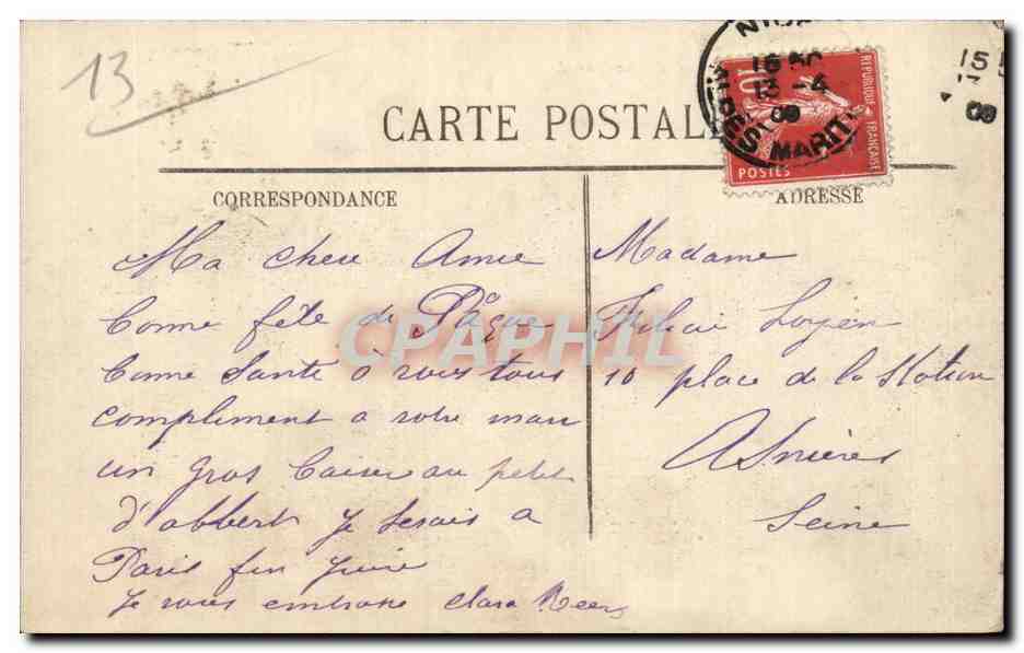 Marseille - La Caisse d Epargne - CPA  — Rückseite
