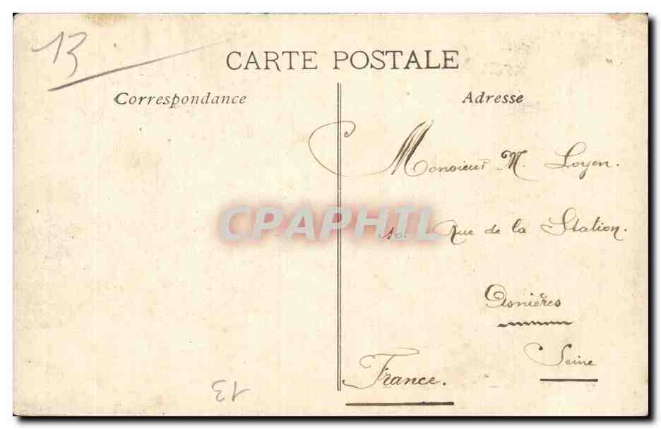 Marseille - Gare St Charles - CPA  — Verso