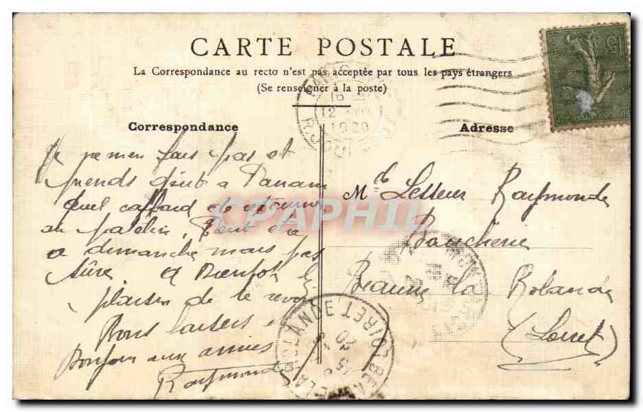 Fleurs oiseau - bird - CPA  — Verso