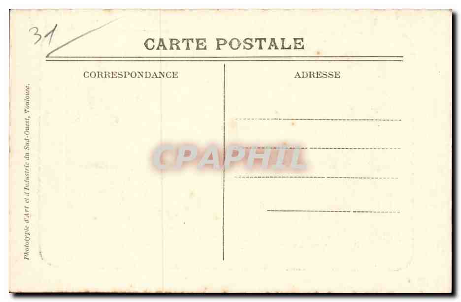 Toulouse - Parc Toulousain - Passerelle aux Barrage - CPA — Verso