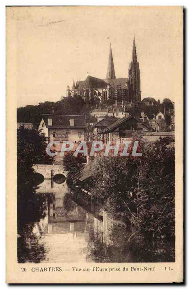 Chartres - Vue sur l Eure - Prise du Pont Neuf - CPA