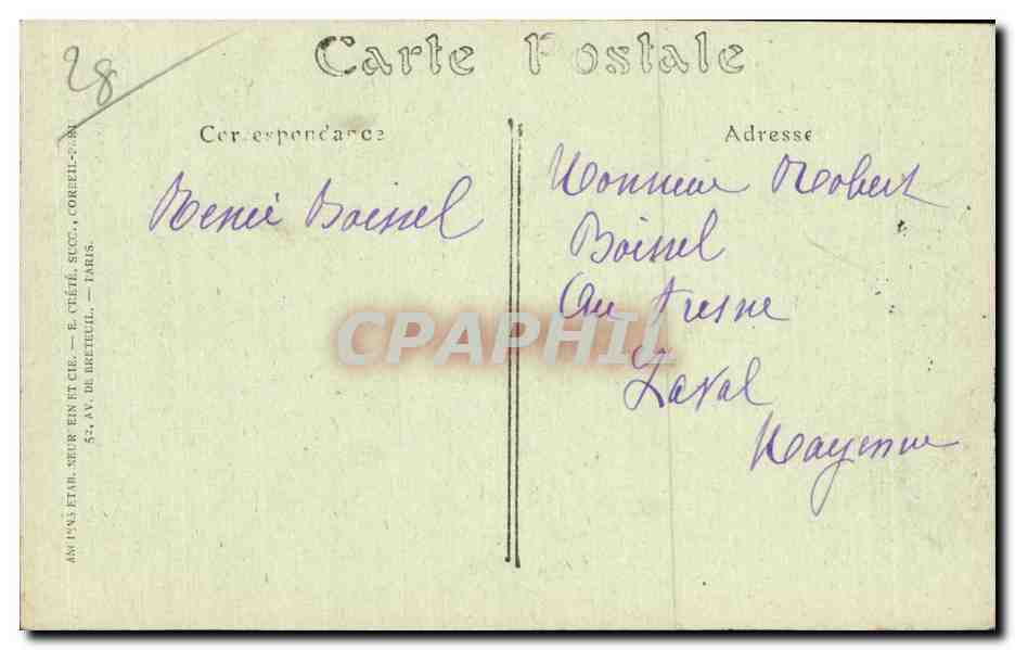 Chartres - Monument eleve - CPA — Verso