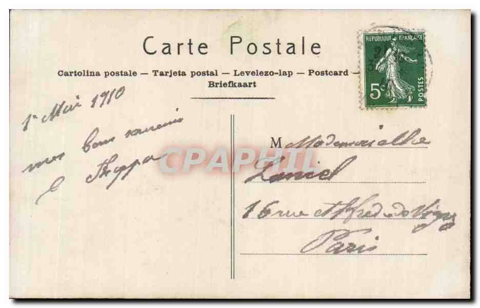 CPA Fantaisie Fleurs Muguet Souvenir de Printemps — Rückseite