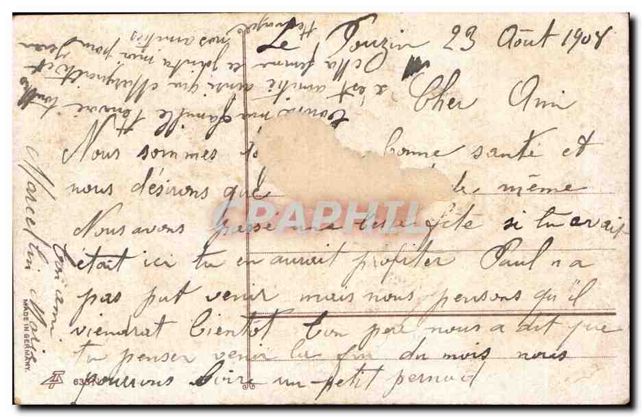 CPA Fantaisie Fleurs Muguet Amitie — Back