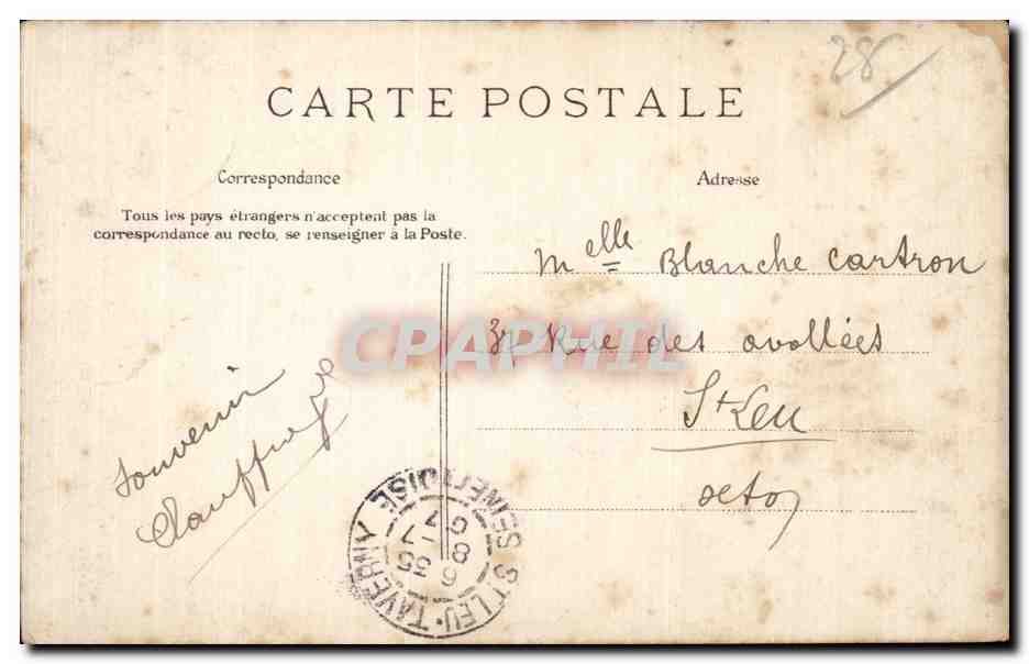 Châteaudun — Le Pont Saint-Médard, la Brasserie et l'Abreuvoir — Éd. Le Doley, Paris, n°172 — Verso