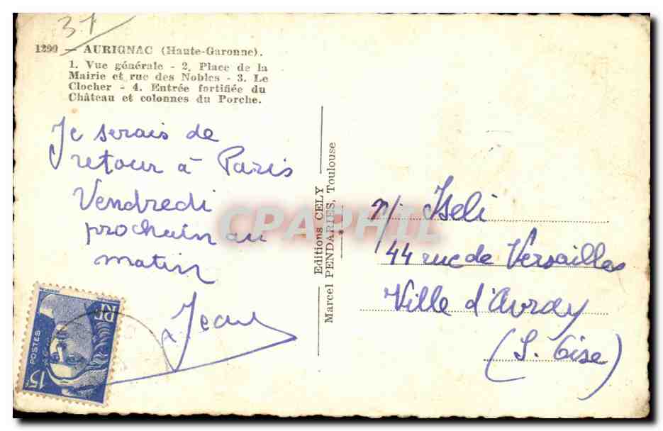 Aurignac — Souvenir d'Aurignac — Éditions PENDARIES, Toulouse — Reverso