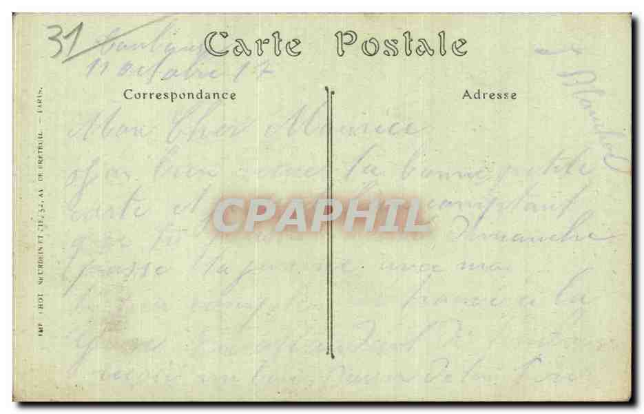 CPA Toulouse Rue Alsace Lorraine Angle du boulevard de Strasbourg — Verso
