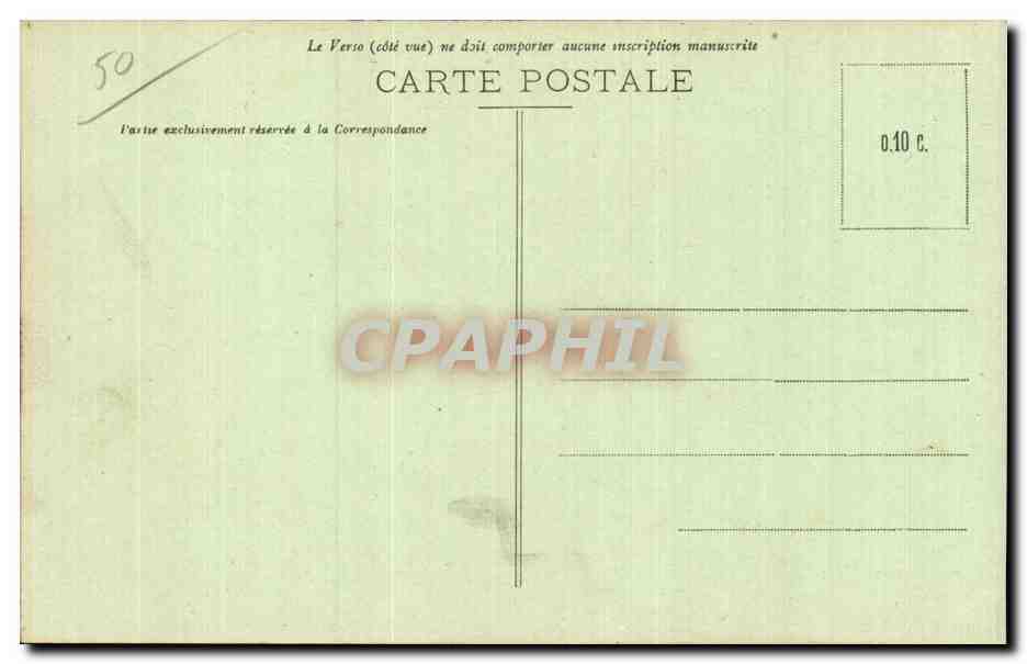 CPA Cherbourg La montagne du Roule — Rückseite