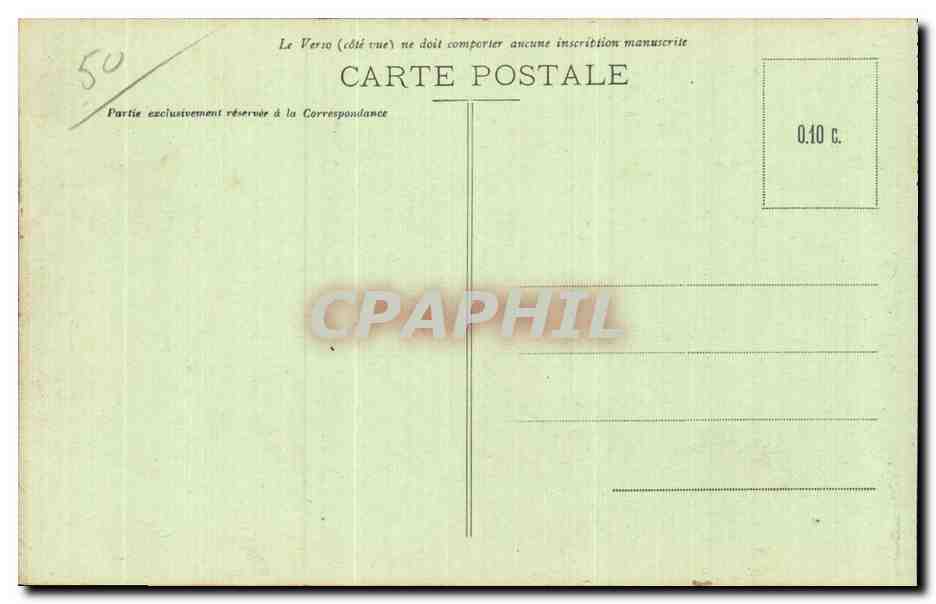 Cherbourg — A corner of the Public Garden and Fort du Roule — Collection F. C., Cherbourg — Back