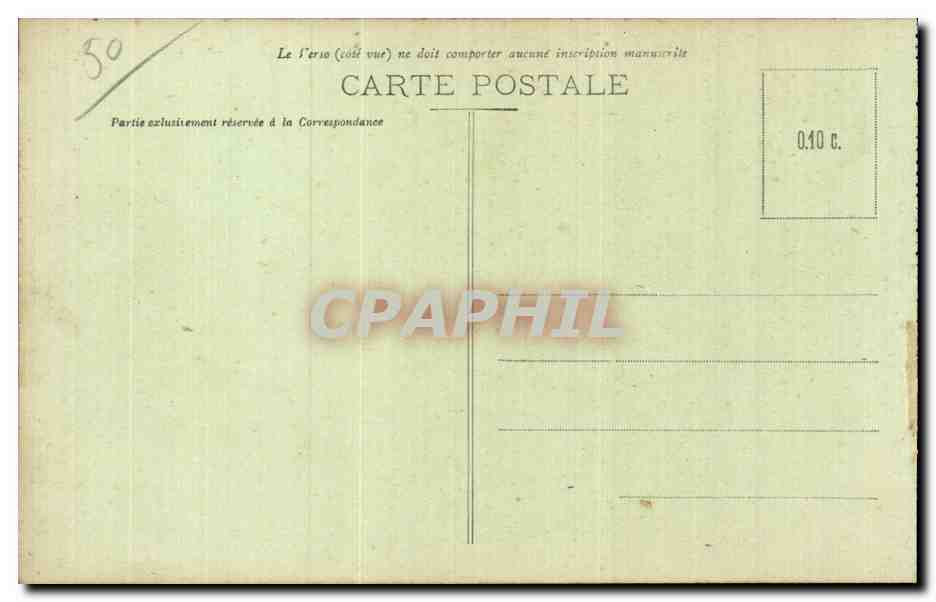 CPA Cherbourg Croiseur cuirasse pris dans la tempete — Rückseite