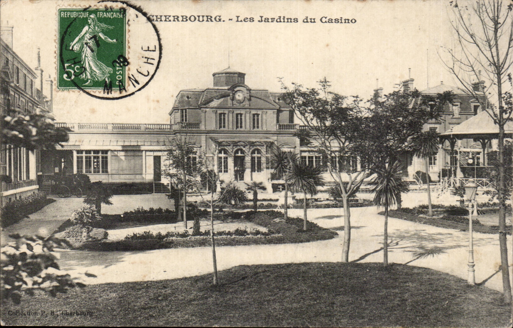 CPA Cherbourg Les jardins du casino