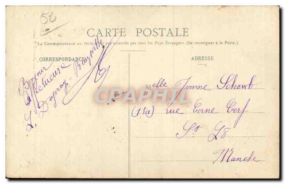 Coiffes d'hier - Coutances - Stadt gebaut auf dem Gipfel eines hohen Hügels — Die C.P.A. in Paris, Nr. 10 — Rückseite