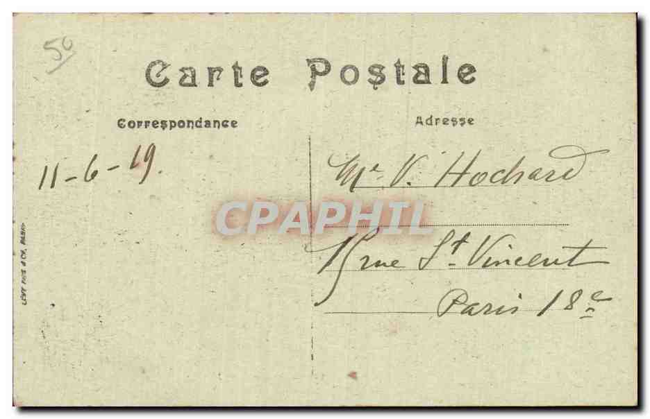 CPA Granville Le plat Gousset et la plage vus du moulin a vent — Rückseite