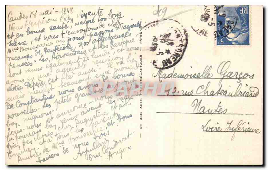 Candes - Vue Generale - CPA  — Rückseite