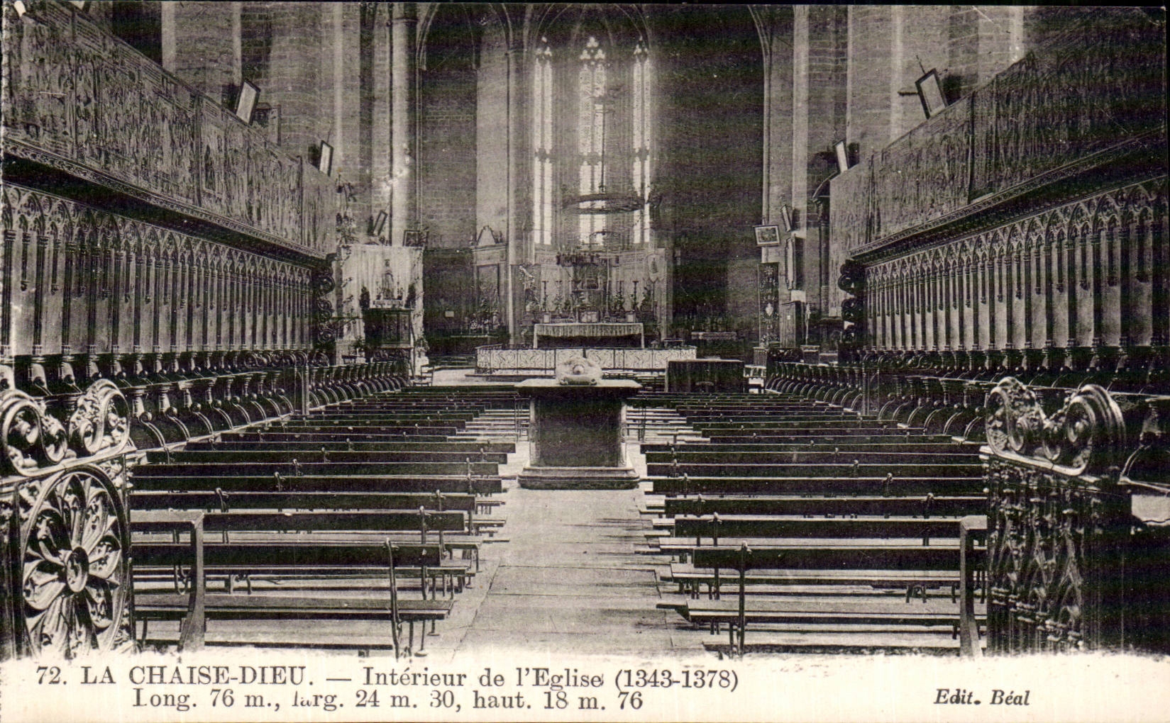 La Chaise Dieu - Interieur de l Eglise - CPA 