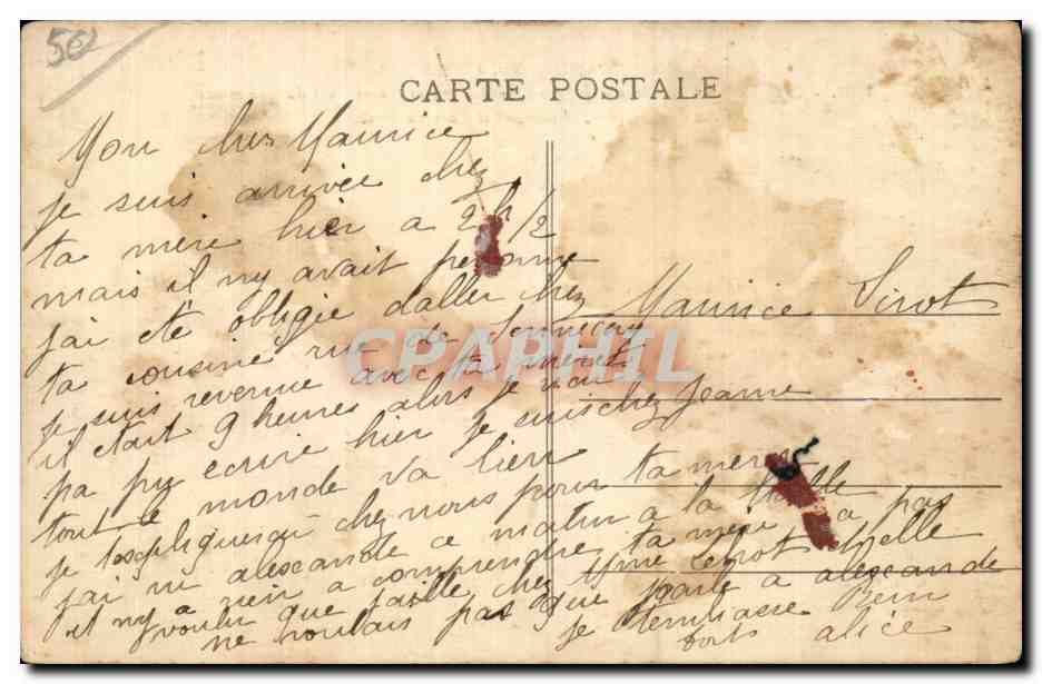 Cherbourg - Quai de Caligny - Avant Port du Commerce - CPA  — Rückseite