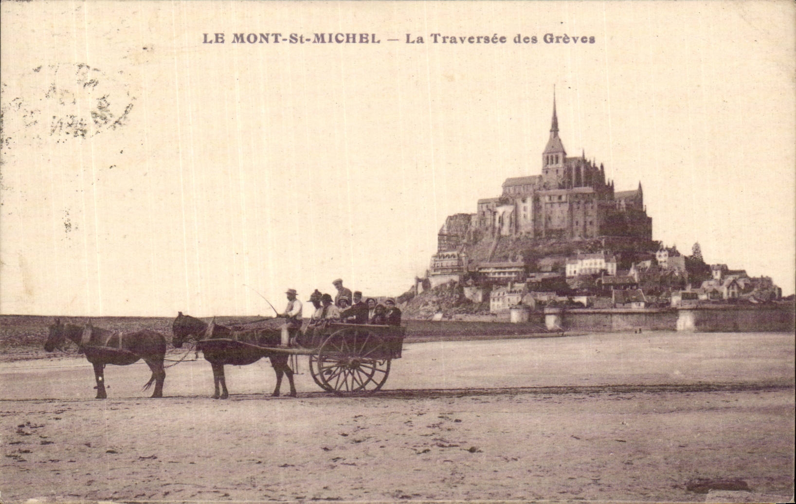 Le Mont-Saint-Michel — La Traversée des Grèves — E. Serrand, phot. Graville