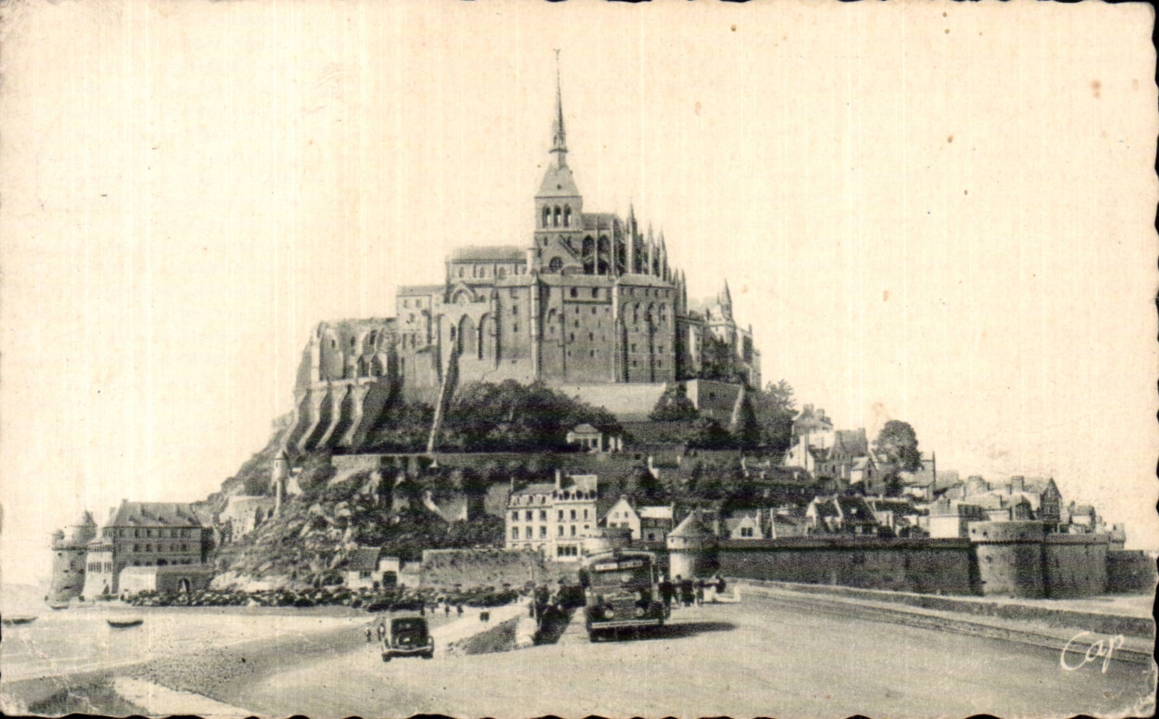 Mont Saint-Michel — Vue générale et la Digue — Cie des Arts Photographiques, n°86