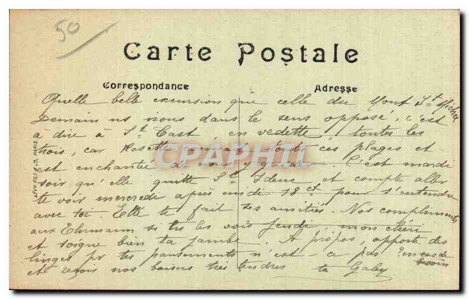 Le Mont Saint Michel - La Tour du Moulin - CPA  — Verso
