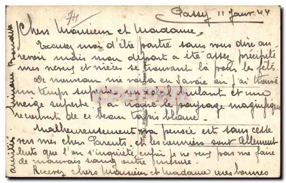 Assy-Passy (Haute-Savoie) et la Chaîne des Aravis en hiver — Cap — Rückseite