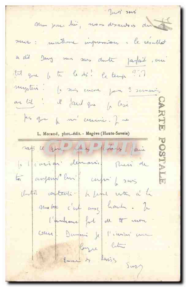 CPA Passy L aiguille de varens — Rückseite