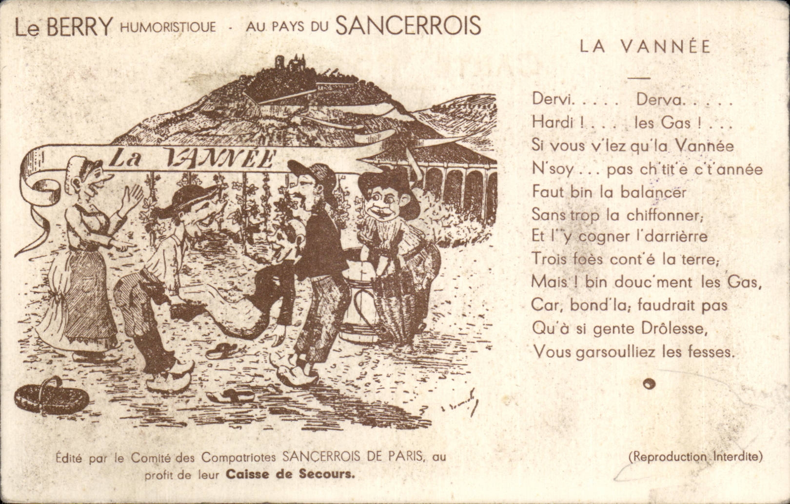 CPA Le Berry humouristique au pays du Sancerrois
