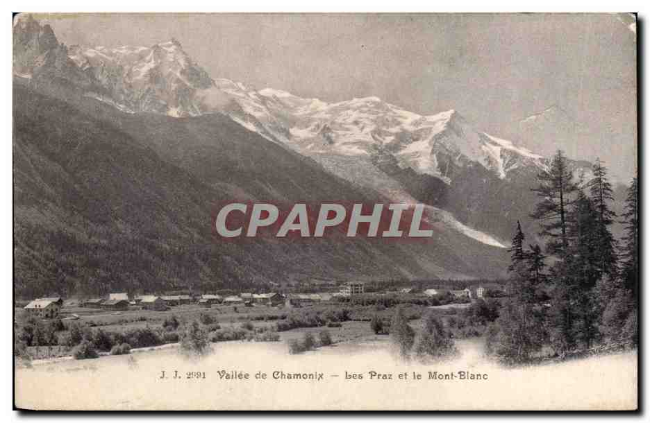 Chamonix - Les Praz et le Mont Blanc - CPA 
