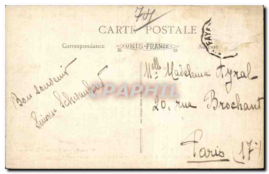 Chamonix - Vue Generale et le Mont Blanc - CPA  — Verso