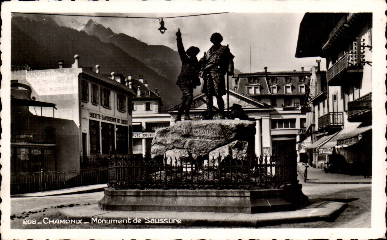 Chamonix - Monument de Saussure - CPA 