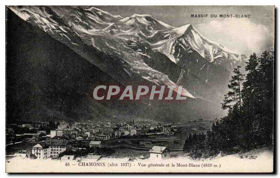Chamonix - Vue Generale - Mont Blanc - CPA 