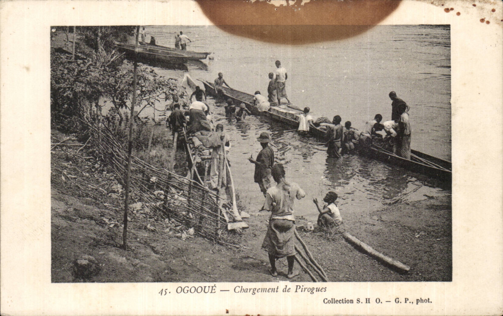 Afrique - Africa - Gabon - Ogooue - Changement de Pirogues - CPA 