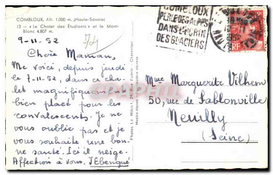 Combloux - Souvenir - CPA — Reverso