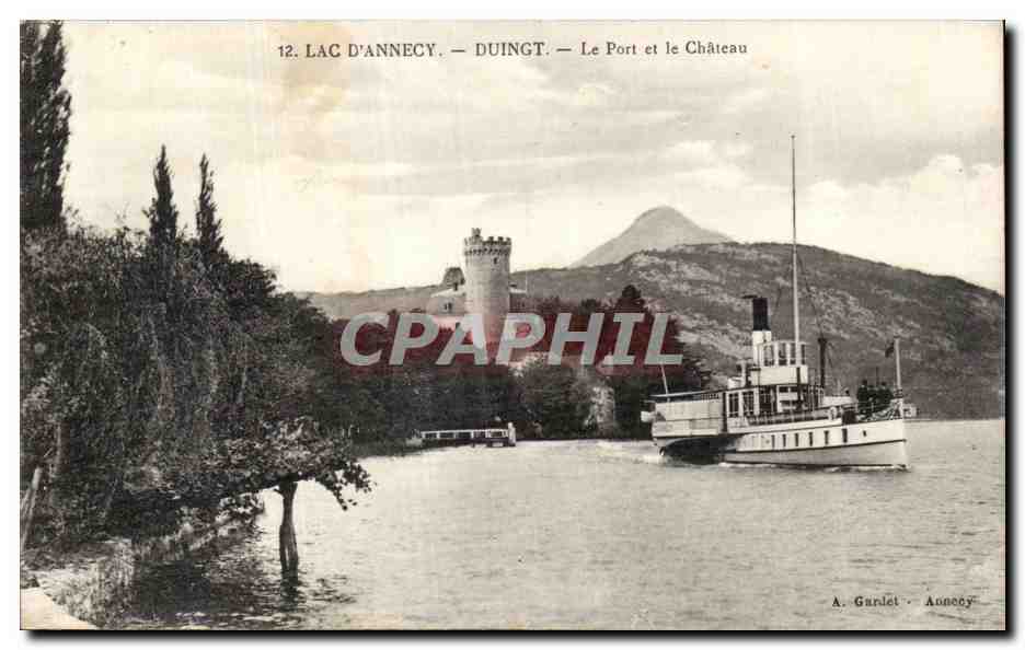 Annecy - Le Lac a Duingt - Le Port et le Chateau - CPA