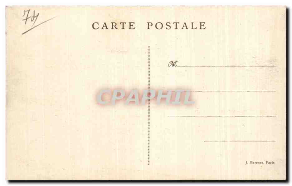 Evian. Coucher de soleil sur le lac — vue d'un voilier à voiles hissées — Collection de la Source Cachat — Verso