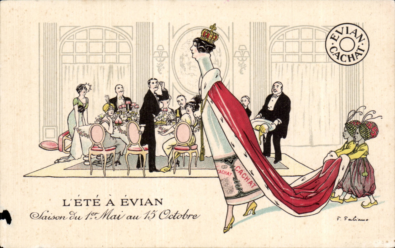 Evian les Bains - L Ete a Evian - Ilustration - Humour - Reine - CPA