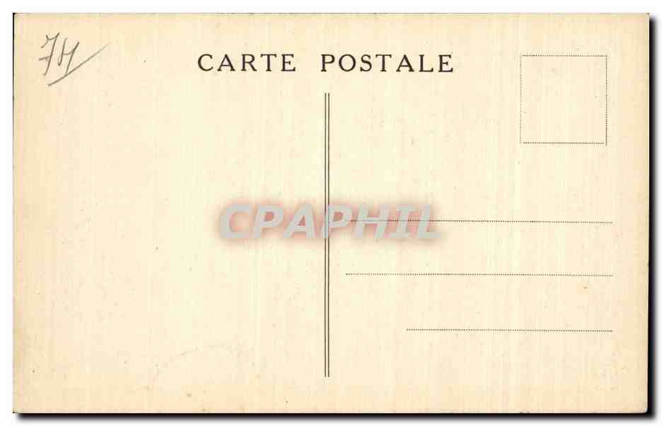 ÉVIAN. LE ROYAL HÔTEL — vue du bâtiment et de son parc — Collection de la Source Cachat — Verso
