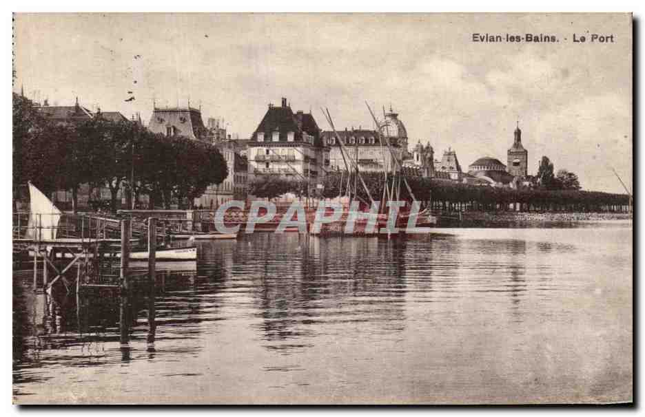 Evian les Bains - Le Port - CPA 