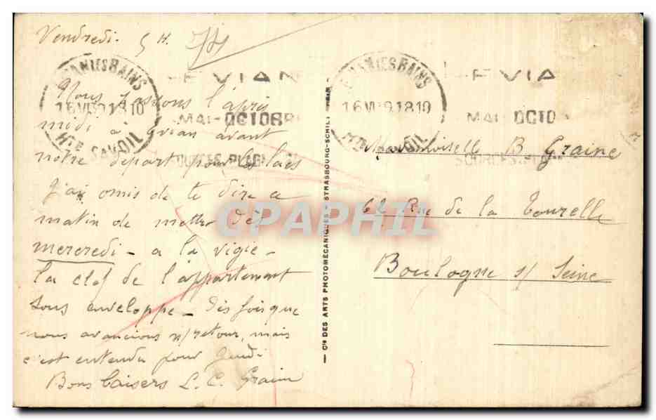 EVIAN-LES-BAINS — Yachten nel Porto — LL. n°26 — Verso