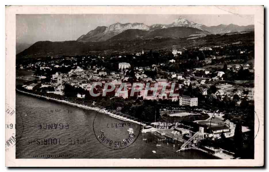 Evian-les-Bains — Luftbild der Stadt, des Sees und der Berge — Éditions J. Cellard